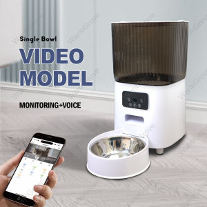 WiFi Cat Feeder Automatic Dog Feeder with Camera for Customizable Portions and Daily