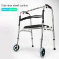 【Local shipment】Adjustable Reciprocal Walker Adult Walker Adjustable Lightweight Foldable Walker For Elderly Adult Adjustable Lightweight Foldable Stainless Steel Multi-functional Crutches Canes Toilet Armrest Health Accessories Lower Limb Training. 