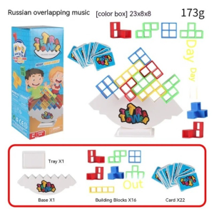 Vixplorn Tetris Tower Game Building Blocks Game Board Games for Family Mainan Stack Attack Toys