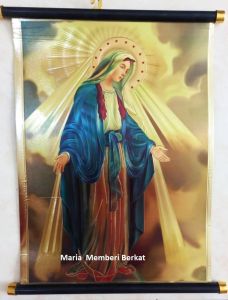 Hiasan Dinding Bentuk Roll Gambar Rohani Katolik Santo Santa WDR 01 - 05