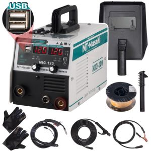 MTMASAKI Mesin Las Mig 120A Welding Machine IGBT DC Inverter Las Listrik 3in1 Mesin Las Travo Tanpa Gas MIG / Lift TIG las / Las Busur Manual