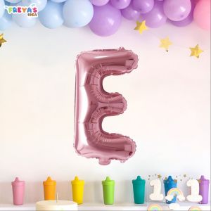 FR-C390 Balon Foil Huruf Pink A-Z Balon Huruf Polos Alphabet / Balon Ulang Tahun Perlengkapan Ultah