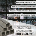 EELIC BHW-40X40X2MM  BESI HOLLOW PIPA KOTAK BESI BAJA  DENGAN UKURAN 40X40X2MM PANJANG RANGKA KUAT DAN KOKOH. 