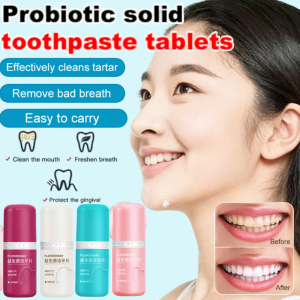 Probiotic Solid Teeth Cleaning Tablets Portable Solid Toothpaste Oral Care Clean Breath Teeth And Gums 益生菌洁牙片