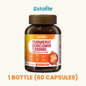 Estalife Turmeric Curcumin 1500MG | Joint Pain | Boost Immunity Supplement | 姜黄 | 60 Capsules