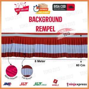 BENDERA BACKGROUND REMPEL PREMIUM PANJANG 8 METER