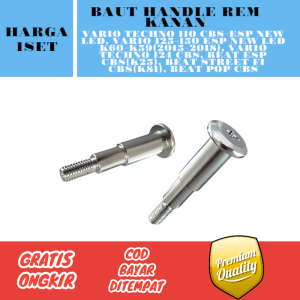 [ 1 SET ] Baut PER MUR  -Baud Handle-Handel-Hendel- Rem Kanan Vario Techno 110-125 CBS-Vario 125-150 eSP New LED K60-K59 & Beat eSP-Street-FI K81-Pop CBS kualitas ori