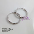 GTHM Anting Wanita Gipsy Ukir Perhiasan fashion Import Giwang Mewah Cocok untuk Pesta Kondangan Kawinan Emas Perak Anti Karat Anti Alergi ANG008. 