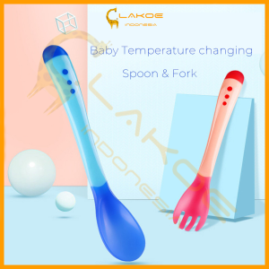 LAKOE 1PCS Sendok Suhu Bayi - Baby Temperature Changing Spoon and Fork