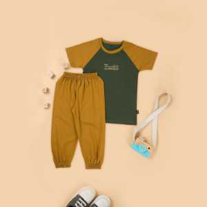 Little Zeedco - Setelan Baju Anak Jogger Set Raglan 1-9 tahun Premium Cotton 24s