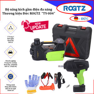 [BH 2 NĂM] Bộ Nâng Kích Gầm Điện ROGTZ TY-004 Đa Năng 3 Trong 1 Kiêm Máy Bơm Lốp Và Máy Siết Ốc Ô Tô