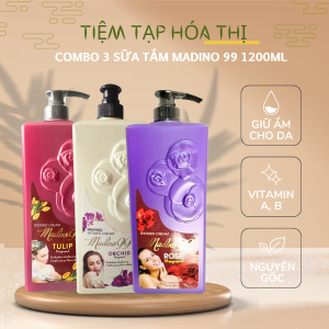 Combo 3 Sữa Tắm Hương Hoa Madino 99 1200ml