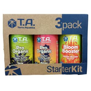 Terra Aquatica Pro Organic Starter Kit ( Pro Organic Grow Pro Organic Bloom 500ml Bloom Booster 500ml Trikologic 10 gram Highly concentrated fully Organic 1-part liquid nutrient)