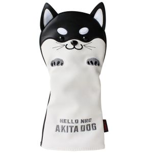 RANZH Waterproof Golf Protective Covers PU Leather Protector Dog Cartoon Animal for Driver Fairway Golf Putter Cover Golf Club Headcovers Golf Club Headcover Wood Driver Headcover Golf Wood Head Covers