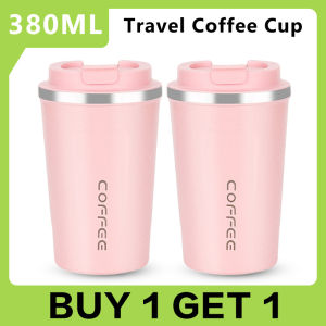 2Pcs 380ml Insulated Coffee Mug with Lid for Travel Office School Party Camping