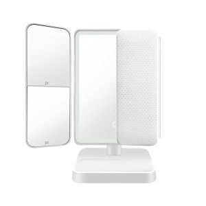 Three Sided Folding Mirror.High-Definition LED Makeup Mirror .Touch Screen Mirror Beauty Tools