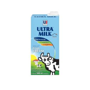 Ultra Full Cream Kemasan 1 Liter Susu UHT Tanpa Rasa