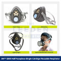 3M 3200 Half Facepiece Single Catridge Reusable Respirator by Leeden Online Store. 
