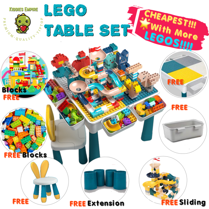 [😍🤩Cheapest Building Block Set] Kids Multifunction L.ego Building Blocks Learning Dining Table