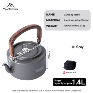 Mountainhiker 1.4L Outdoor pot set camping cookware portable aluminum alloy combination camping frying pan hanging pot kettle