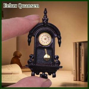 Eelux 1 12 Dollhouse cổ điển Mô phỏng đồng hồ treo tường Mô hình búp bê nhà đồng hồ phòng khách trang trí đồ chơi búp bê nhà Micro cảnh phụ kiện