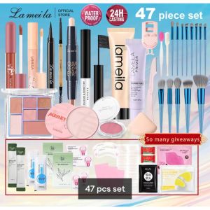 30pcs Premium Beauty Makeup Kit - Multi-Color Eyeshadow Eyeliner Mascara & Brushes Set