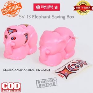 ( BISA COD ) PROMO LION STAR SV-13 SAVING BOX CELENGAN ANAK BENTUK GAJAH / CELENGAN KOIN DUIT / CELENGAN LUCU / TEMPAT UANG LUCU / TEMPAT MENABUNG LUCU ANAK / TEMPAT UANG