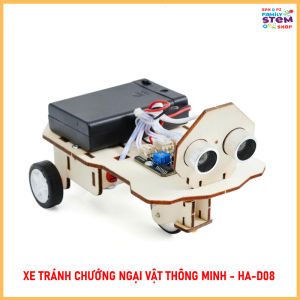 [Xe Thông Minh] Xe tự động di chuyển theo dõi tránh chướng ngại vật bằng cảm biến. Đồ chơi lắp ráp khoa học công nghệ
