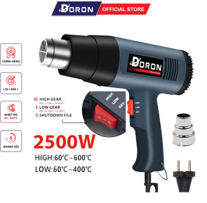Máy khò màng co máy khò nhiệt DORON 2500W làm nóng nhanh gió mạnh bảo vệ quá nhiệt