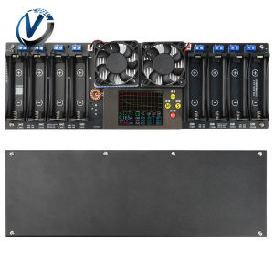 12-19V 2.4 Màn hình màu 8 kênh 18650 dung lượng pin nội Bộ Máy đo điện trở với đường cong hiển thị & sạc tự động/xả