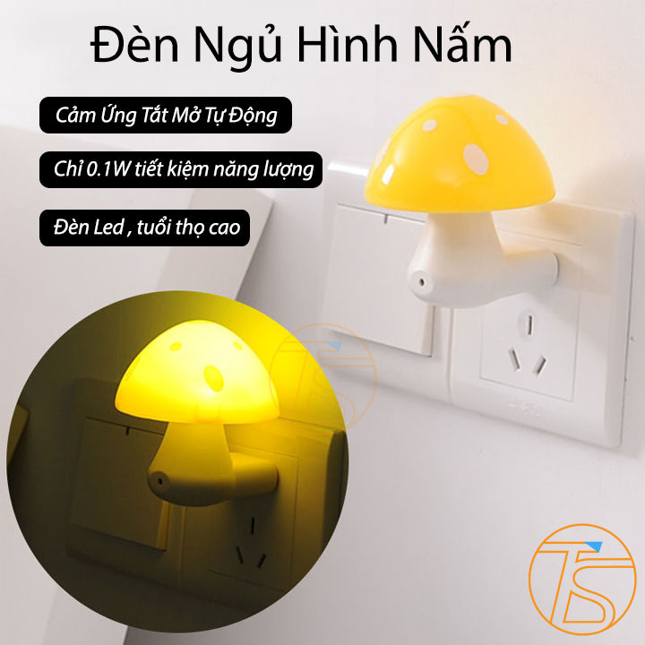 Đèn ngủ 1W ánh sáng trắng dịu nhẹ cảm ứng tắt mở tự động - Đèn ngủ cute - Đèn ngủ dễ thương - Đèn led siêu sáng giá rẻ tiết kiệm điện - Đèn ngủ led đẹp