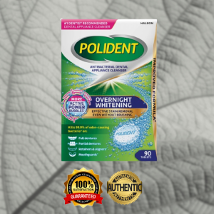 POLIDENT OVERNIGHT WHITENING ANTIBACTERIAL DENTURE CLEANSER