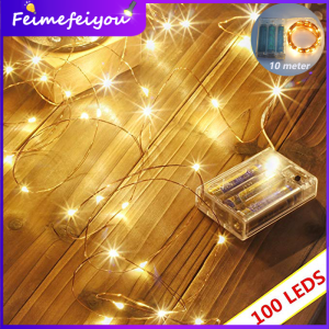 10M lampu raya klip klip panjang lampu led hiasan bilik tidur led strip light blinking fairy lights for room decoration light AA battery operated