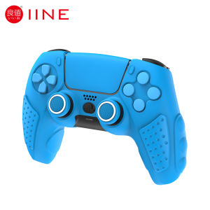 IINE Controller Case Cover with Touch Pad Sticker  Silicone Case Protective Cover Compatible Playstation5 Controller