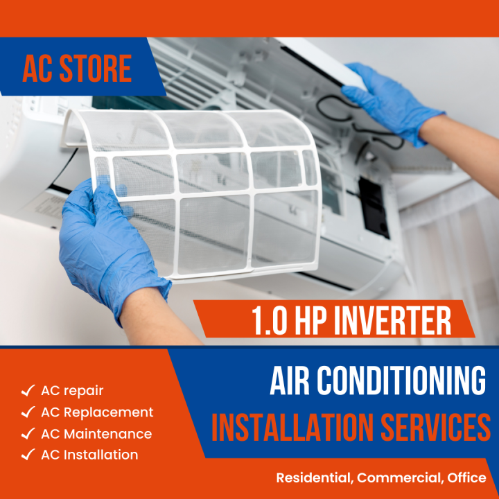 Aircond Installation Service (1.0HP Inverter) KLANG VALLEY Only Lazada