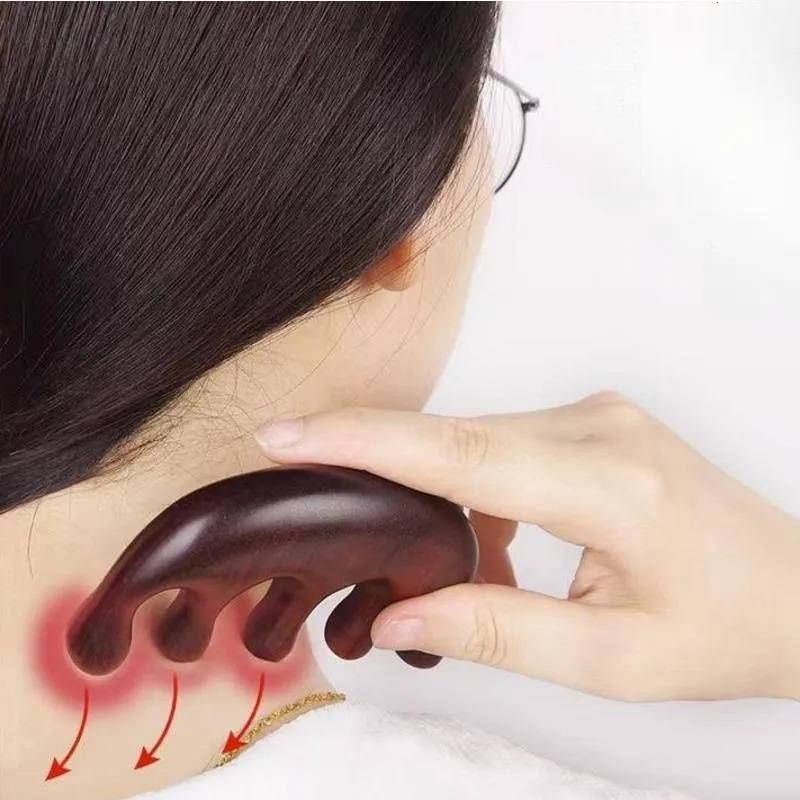 Natural Green Sandalwood Wide Tooth Massage Comb, Anti-Static Detangling Scalp Care Hair Tool
_voghion.com