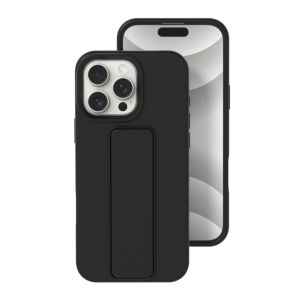 Soft Liquid Silicone Stand Case For iPhone 13 Pro Max 15 14 16 17 Shockproof Fleece Protection Phone Cover Funda Retail Package