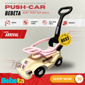 Bebeta Ride-on Car w/Push Bar with Music &Light  ( Pink Green)