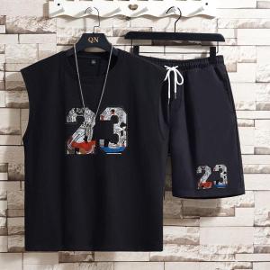 Suit Casual Sports Vest Set Male Student Summer Loose Versatile Set