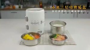 Bear DFH-S2358 3Tier Electric Heated Lunch Box Steamer Containers Bekas Makanan Pemanas Elektrik
