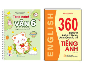 sách - combo 2c TAKE NOTE! Văn 6 (CÓ lò xo) và 360 động từ bất quy tắc (ko màu)