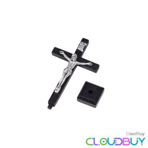 C.B.【Ready in Stock】 Crucifix Wall Cross Wooden Cross With Stand Jesus Cross Decor 1Pc