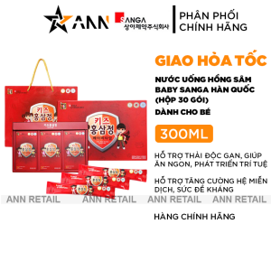 Nước Hồng Sâm Hàn Quốc Baby SangA Dành Cho Bé Hộp 30 Gói - Nước Sâm Hàn Quốc Tăng Đề Kháng Cho Trẻ Em [Chính Hãng]