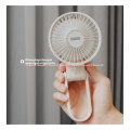 Memoo Mini Portable Fan Travel Pink White Kipas Angin Mini Model Lipat Model Simple Memo Foldable Handle. 