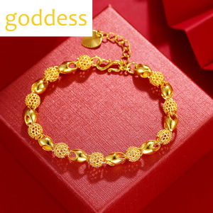 916 Gold Womens Bracelet for Womens Love Transfer Bead Bracelet Birthday Wedding Engagement Gift Jewelry