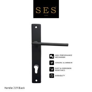 Gagang Pintu - Handle Pintu SES Aluminium 219 Black