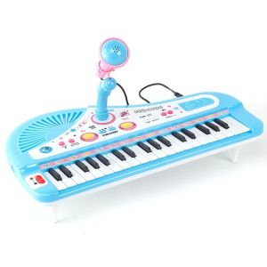 37 Keys Piano Keyboard Toy Pink Kids Music Toy Electronic Musical Multifunctional Instruments with Microphone My First Pinao Toy2026