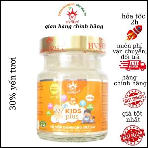 Yến sào Hoàng Việt kidplus yến cho bé biếng ăn xuất xứ nước yến sào Khánh Hòa - Nha Trang là loại yến chưng sẵn 70ml