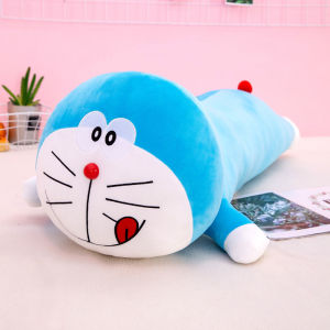 60-120cm Doraemon Soft Stuffed Toy Sleeping Long Bolster Fluffy Long Pillow With Emotions Birthday Gift For Kid Girls