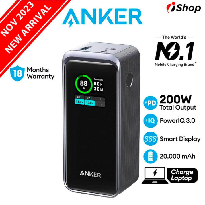 Anker Powercore Prime 20000mAh Powerbank with 200W Output, Smart